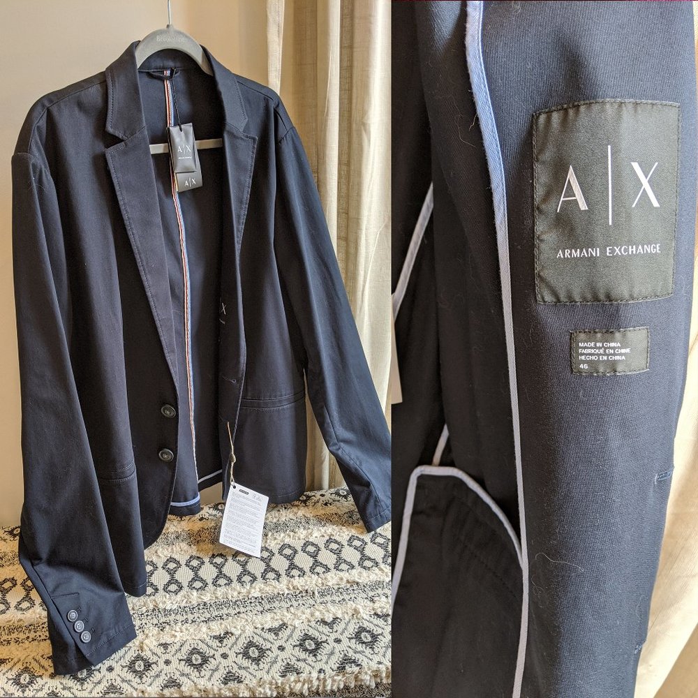 Armani Exchange men's summer blazer - navy